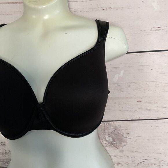 Natori Bra 34DD Black Bra Chic Comfort Full Figure Sweetheart Contour Underwire - Picture 4 of 9